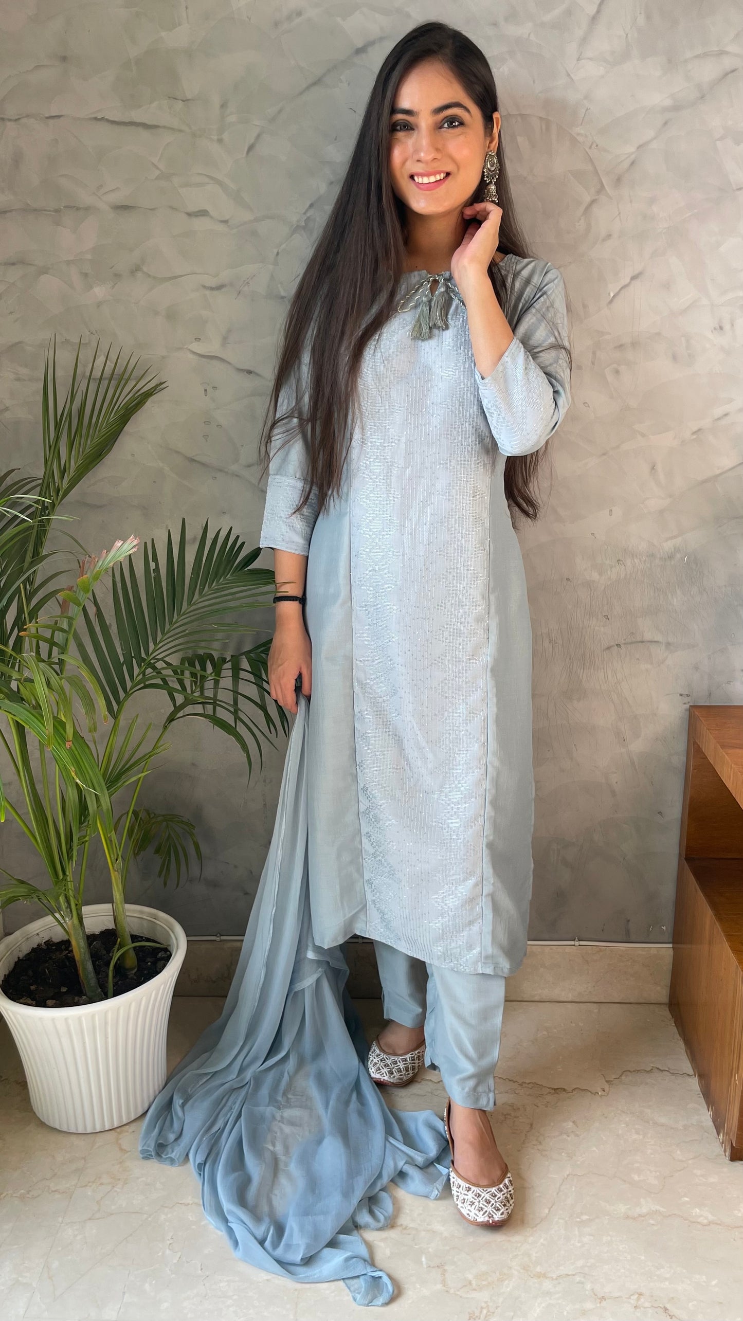 Ritu Powder Grey Suit