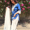 Noorani Blue Farshi Salwar Suit Set