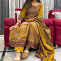 Sheetal Mustard Anarkali Suit