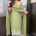 Sahiba Green Strap Suit