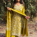Riya Lemonade Green Embroidered Suit