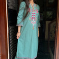 Reena Mint Green Embroidered Coord Set
