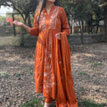 Priti Orange A-Line Suit