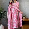 Simran Pink Lace Anarkali Suit