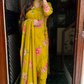 Shifa Mustard Green Suit
