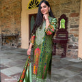 Meher Green Mandala Print Suit