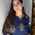 Navy Blue Farshi Salwar Set
