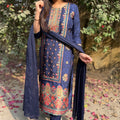Mitali Blue Banarasi Suit