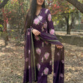 Priya Purple Cotton Suit