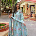 Prisha Blue Floral Suit