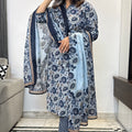 Prachi Blue Floral Suit