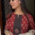 Chahat Rust Cotton Suit