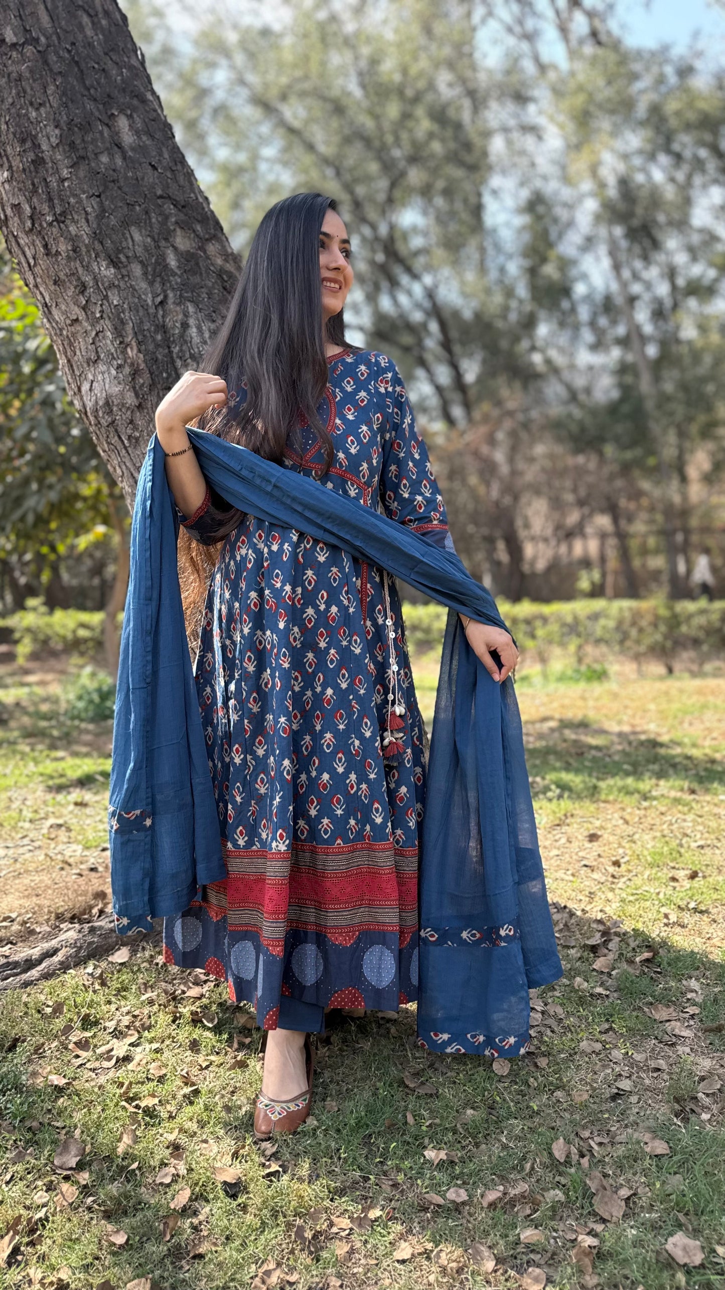 Aliya Blue Anarkali Suit