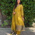 Diya Mustard Chanderi Suit