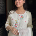 Ruhi Cream Schiffli Suit