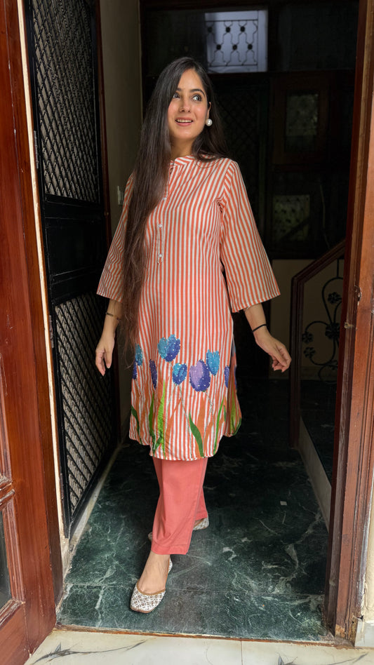 Mahira Orange Coord Set