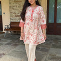 Roohani Peach Coral Coord Set