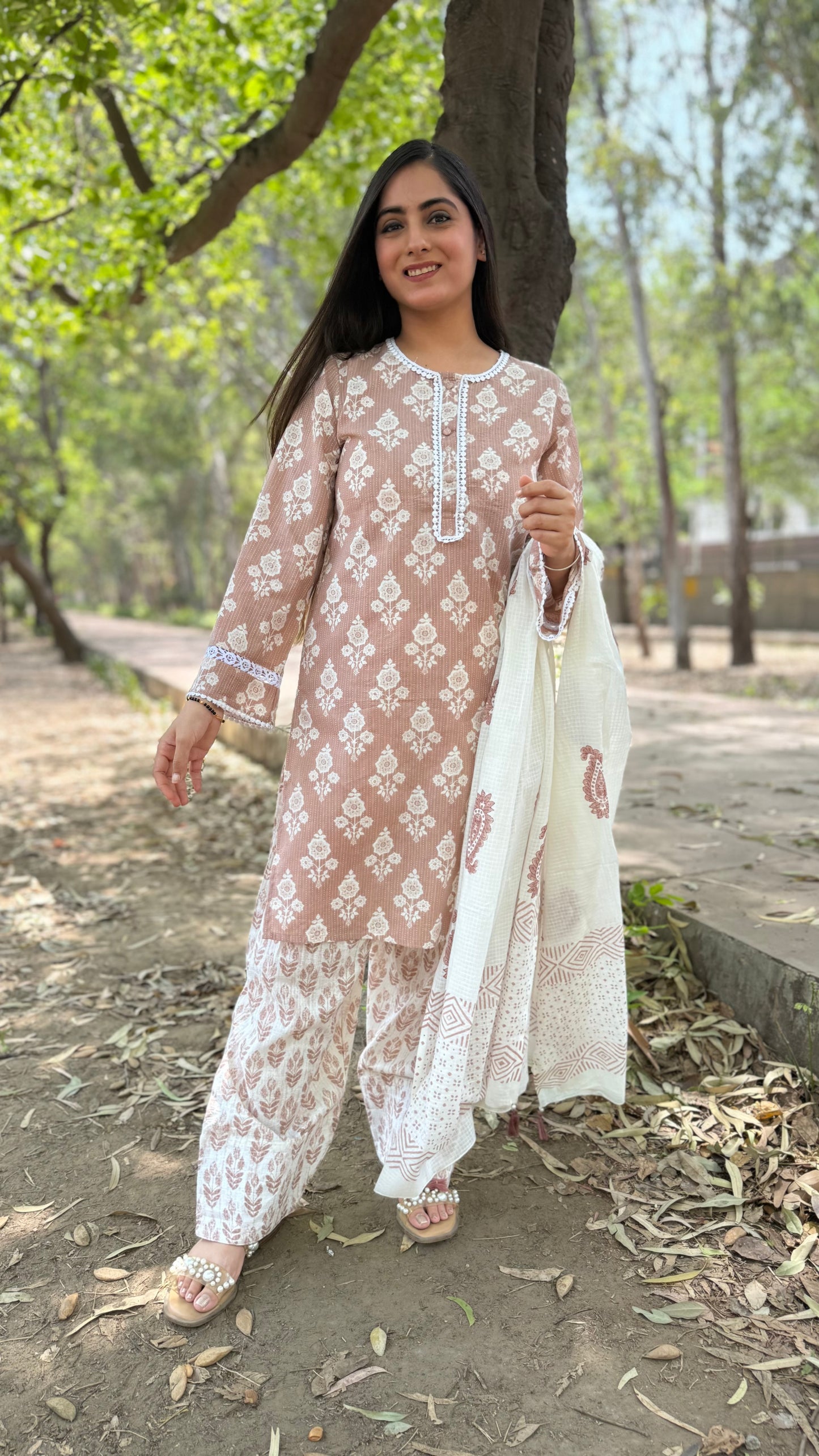 Nude Brown Salwar Suit