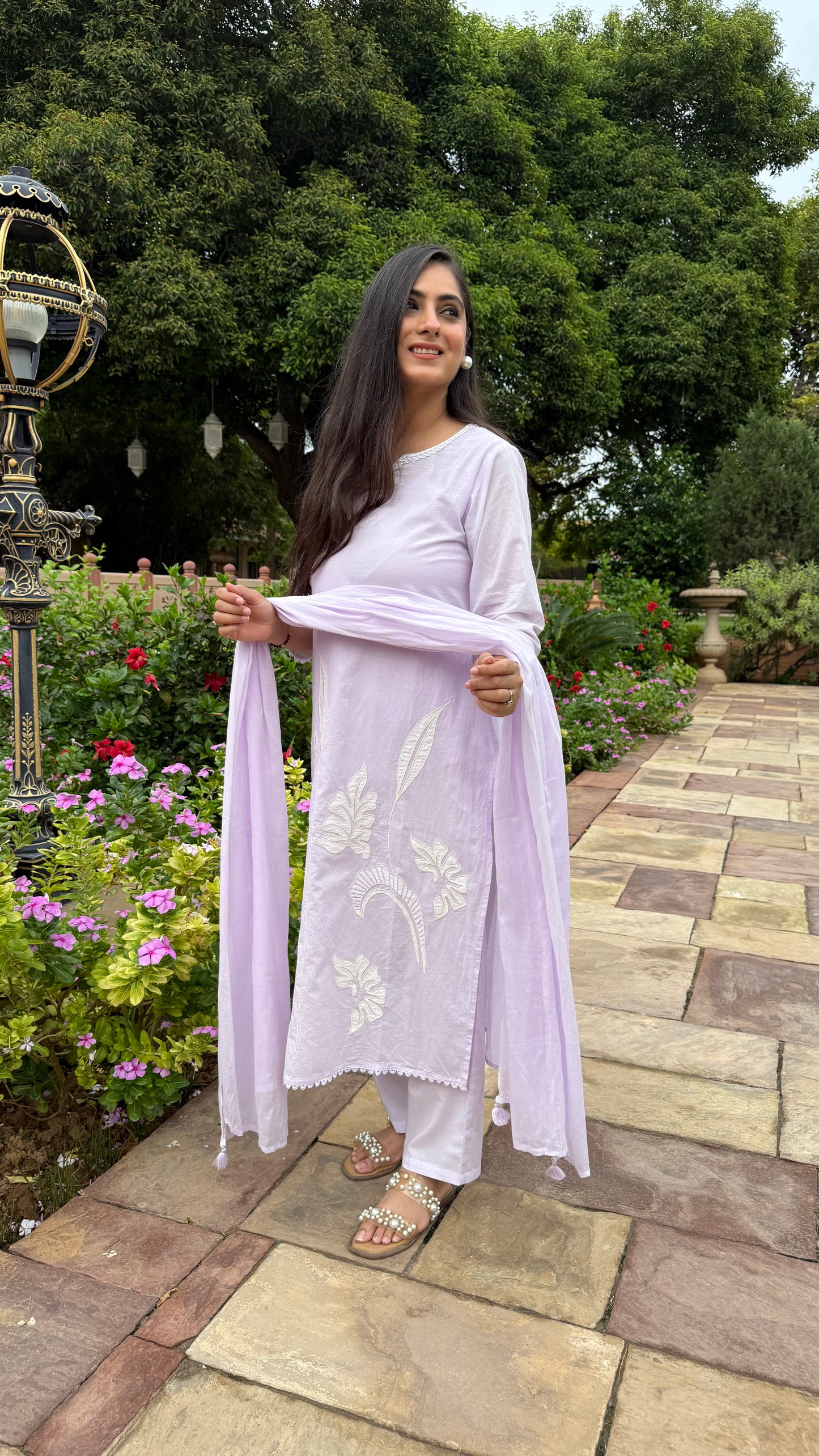 Lilac Applique Suit Set