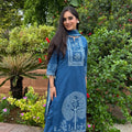 Blue Motif Suit Set