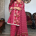 Sneha Maroon Lace A-line Suit