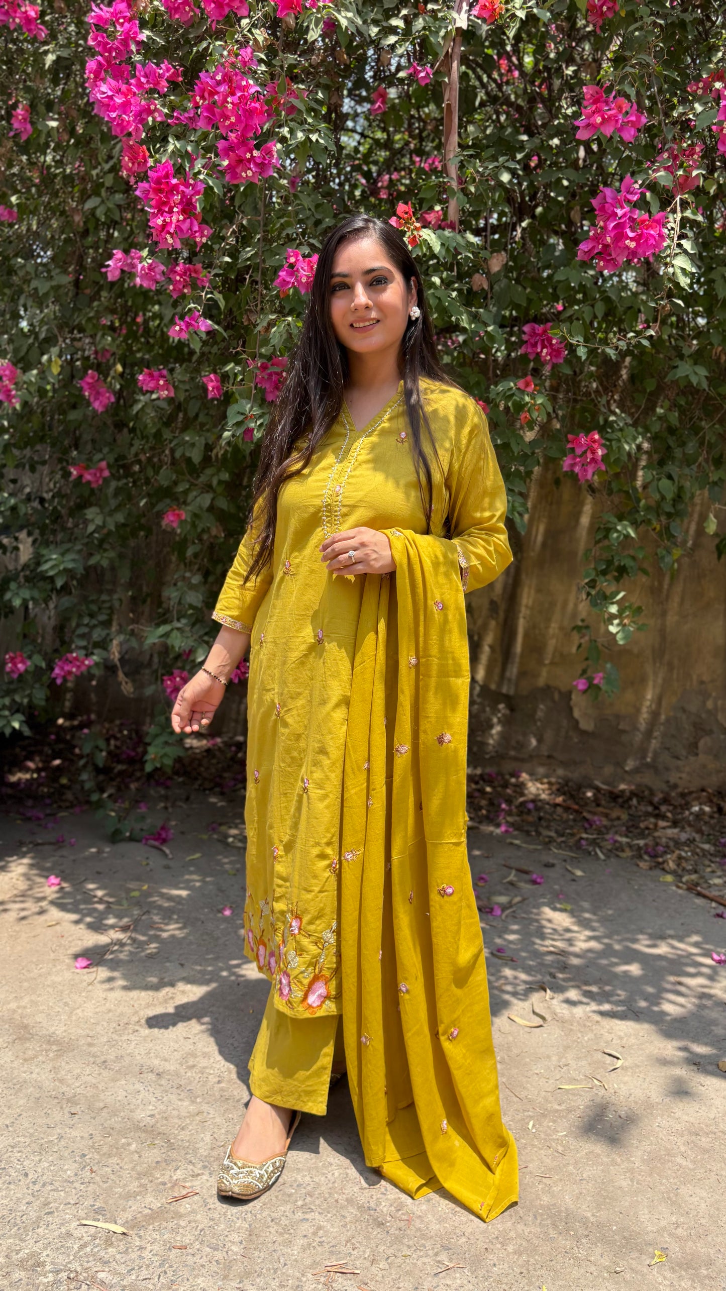 Ekta Cotton Embroidered Suit