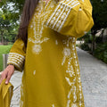 Zoya Mustard Green Farshi Suit