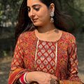 Sanya Rustic Maroon Anarkali Suit