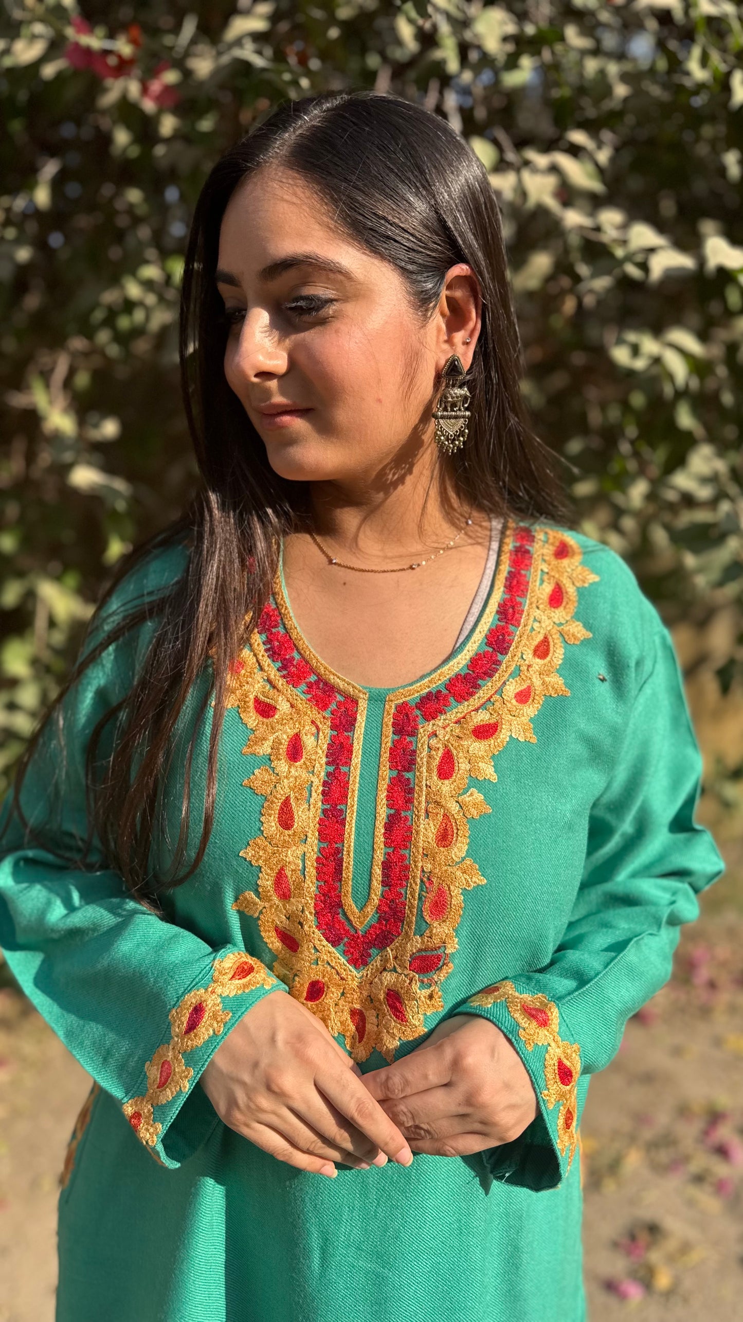 Rehmat Teal Green Phiran