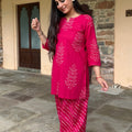 Meera Pink Bandhej Farshi Set