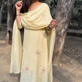 Isha Ivory Mul Chanderi A-Line Suit