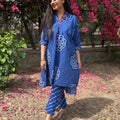 Indigo Bandhej Coord Set