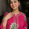 Veena Pink Flared Suit