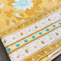 Kiara Yellow Cotton Unstitched Suit