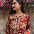 Anushka Rust Cotton Suit
