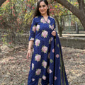 Priya Royal Blue Cotton Suit