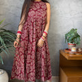 Mansi Maroon Strap Dress