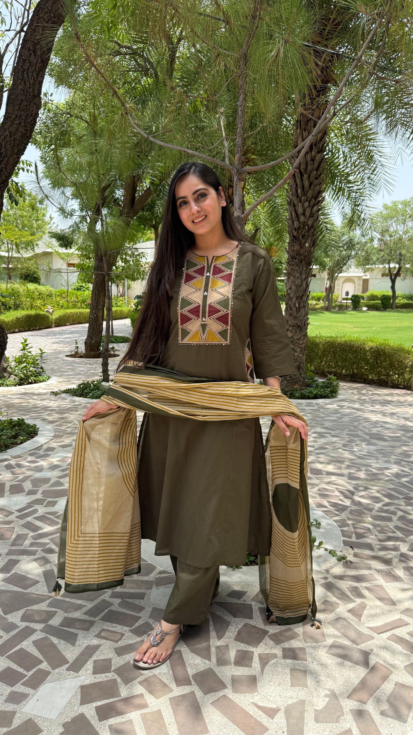 Mehak A-Line Cotton Suit