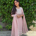 Tara Pink Embroidered Suit
