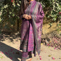 Aliya Purple Woollen Suit