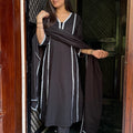 Swati Black Lace Suit