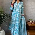 Simran Blue Lace Anarkali Suit