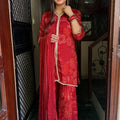 Fiza Garnet Chinnon Garara Suit