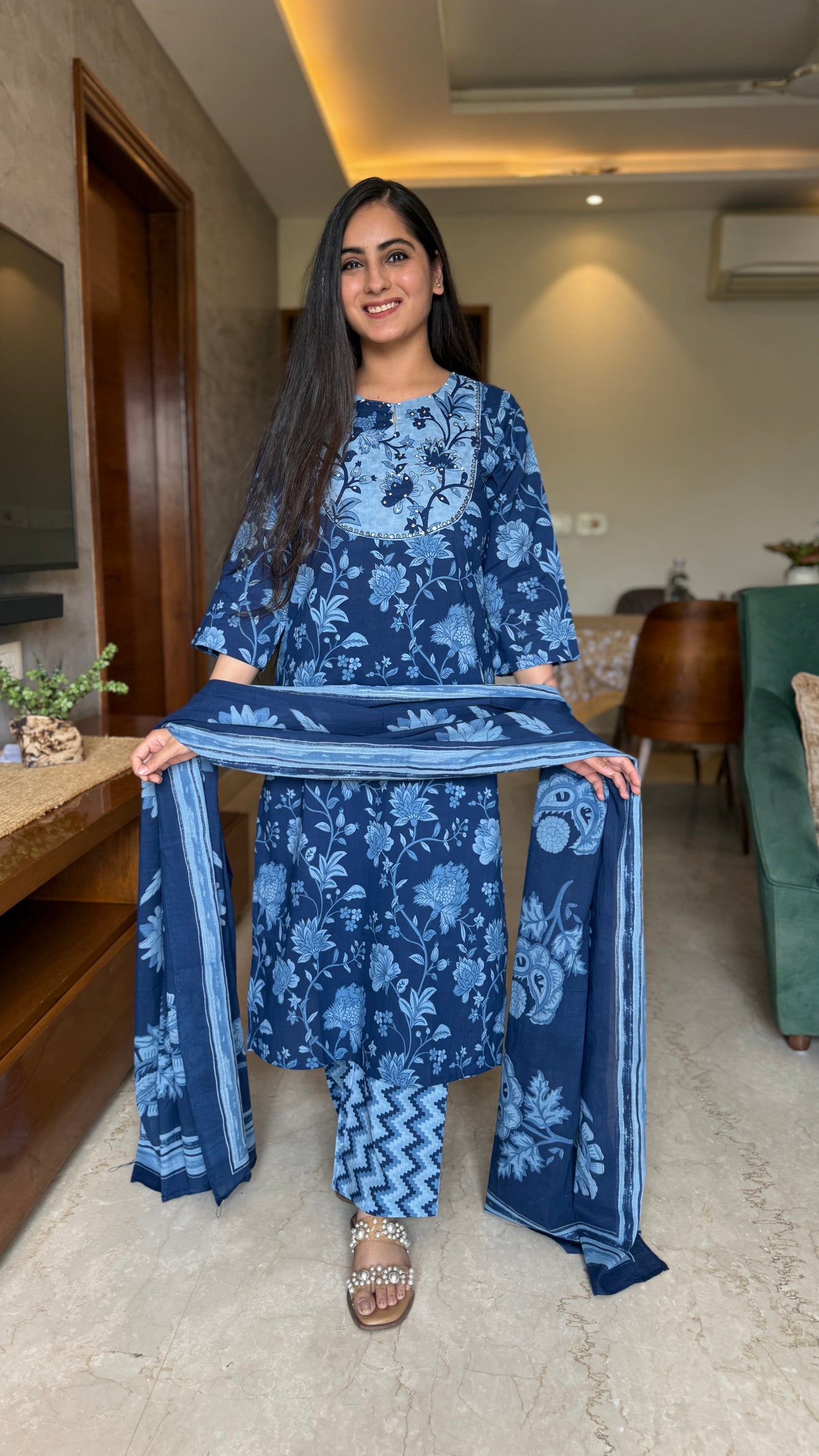 Gauri Printed Cotton Suit