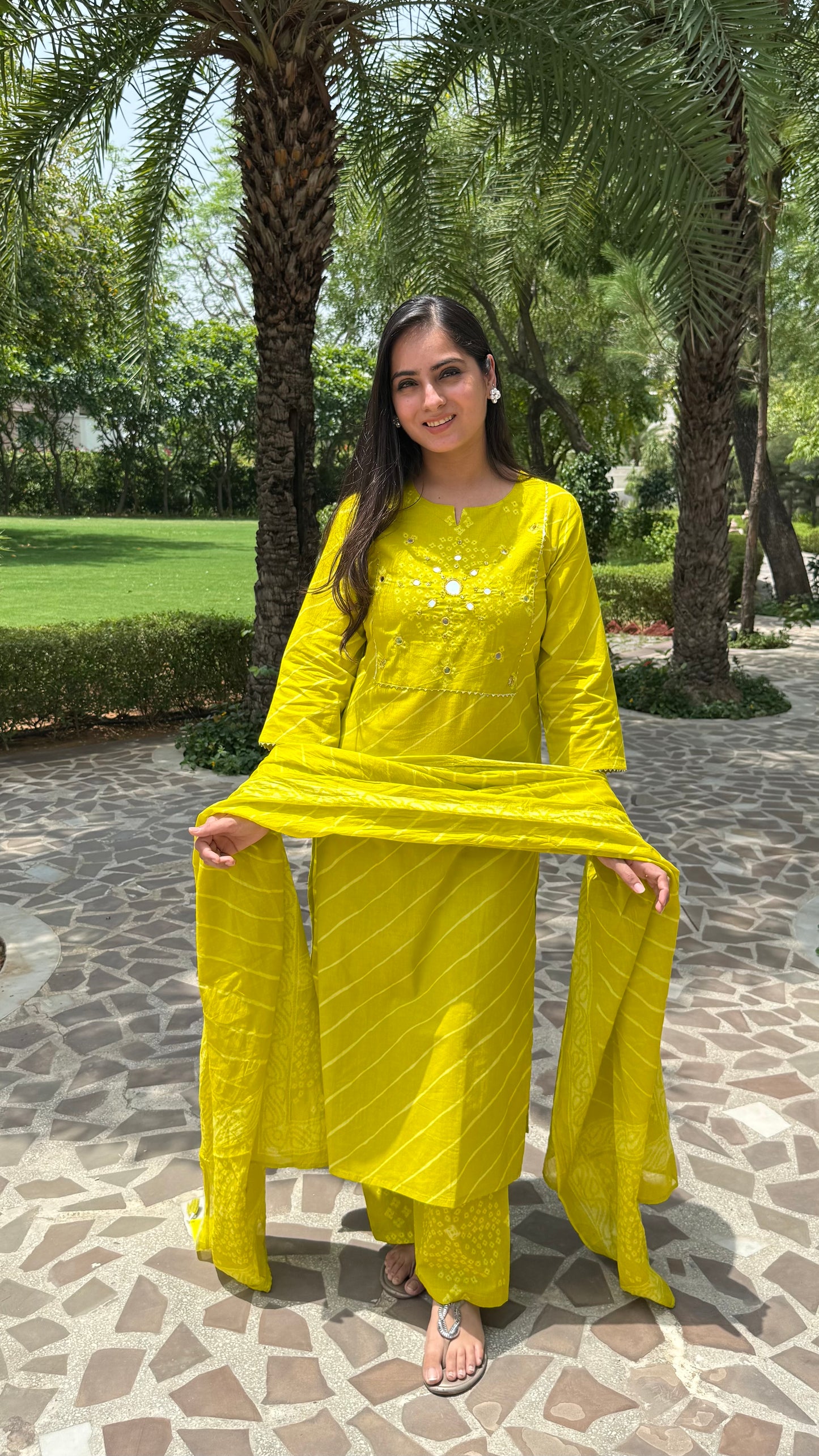 Leheriya Mirror Work Suit Set