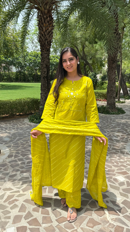 Leheriya Mirror Work Suit Set