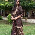 Rhea Mocha Lace Suit Set