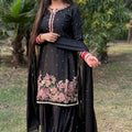 Noor Black Embroidered Suit