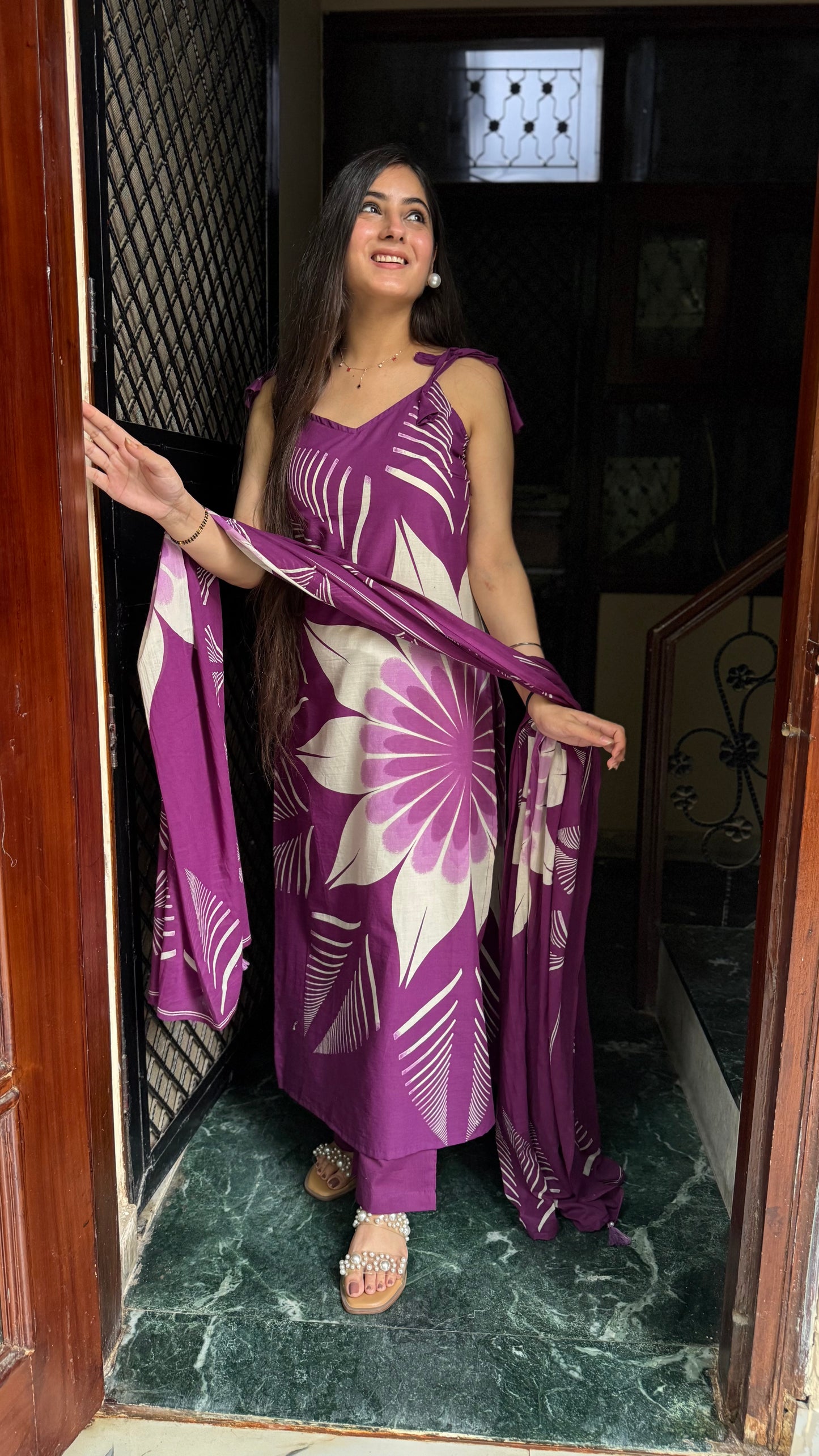 Chhavi Purple Strap Suit