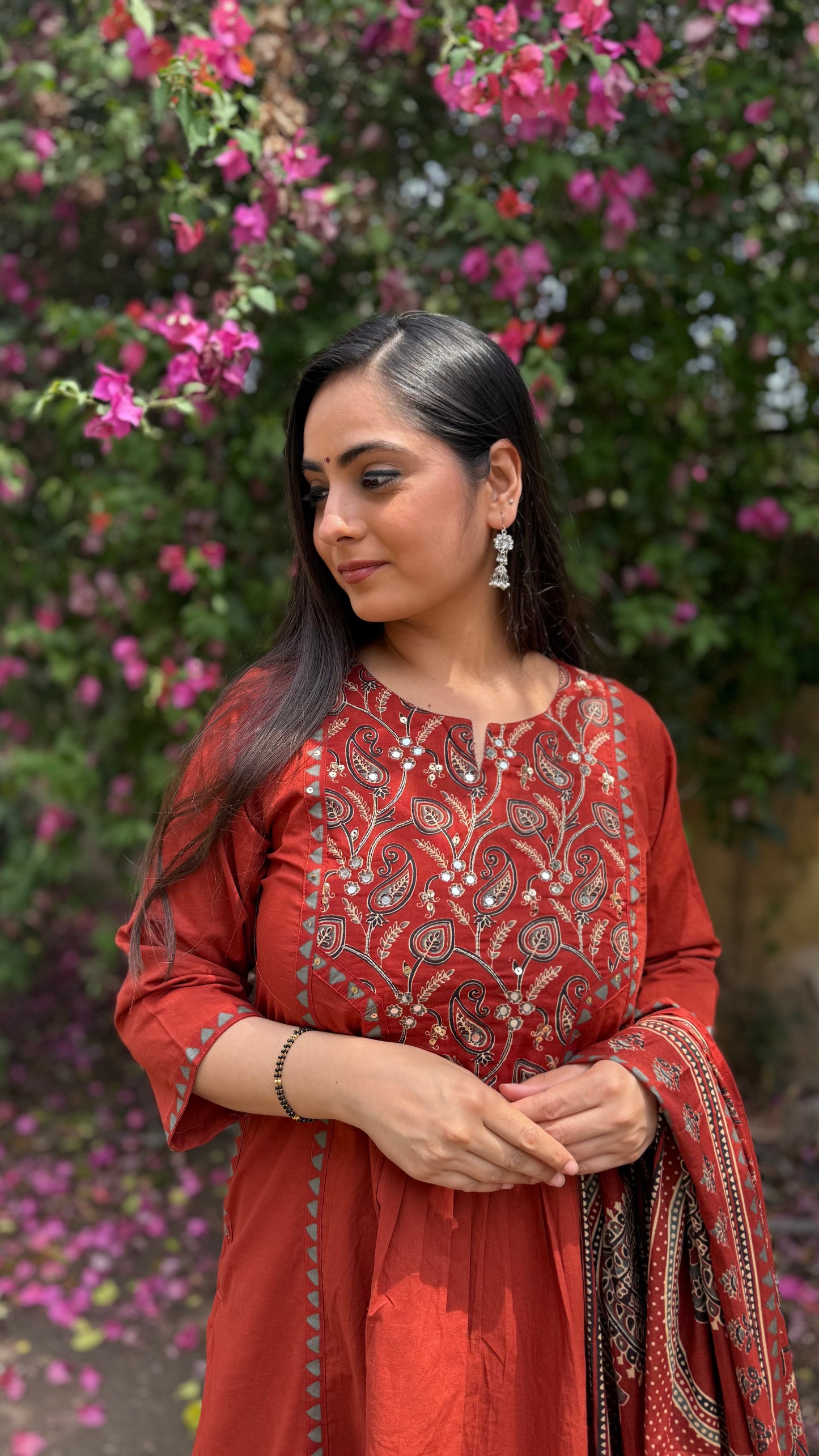 Kashish Rust A-Line Suit